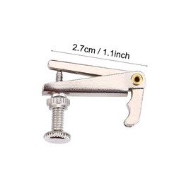 Tomotato Pack of 4 Violin Fine Tuner Violin Strings Fine Tuner Musical Instrument Accessories for 4/4-3/4 Violin Metal String Adjuster Violin Tuner String Fine Adjuster (Silver)