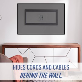 Legrand - OnQ in Wall Cable Management Kit with USB, TV Outlet Wall Kit Hides Cords, in Wall TV Power Kit Works with All Plugs, Recessed TV Outlet, White, HT21USBWHV1 (Hardwired)