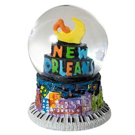New Orleans French Quarter Sky Mosiac 50mm Mini Souvenir Water Snow Globe