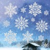 36pcs Snowflake Cut-Outs, 3 Styles Glitter Snowflake Cutouts Winter Snowflake