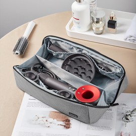 YUEMING Carrying Case for Dyson Airwrap, Travel Storage Bag Compatible with Dyson Airwrap Styler, Portable Travel Organizer for Airwrap Styler and Attachments (Grey)