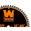 WEN BL1060 10-Inch 60-Tooth Fine-Finish Professional Woodworking Saw Blade for