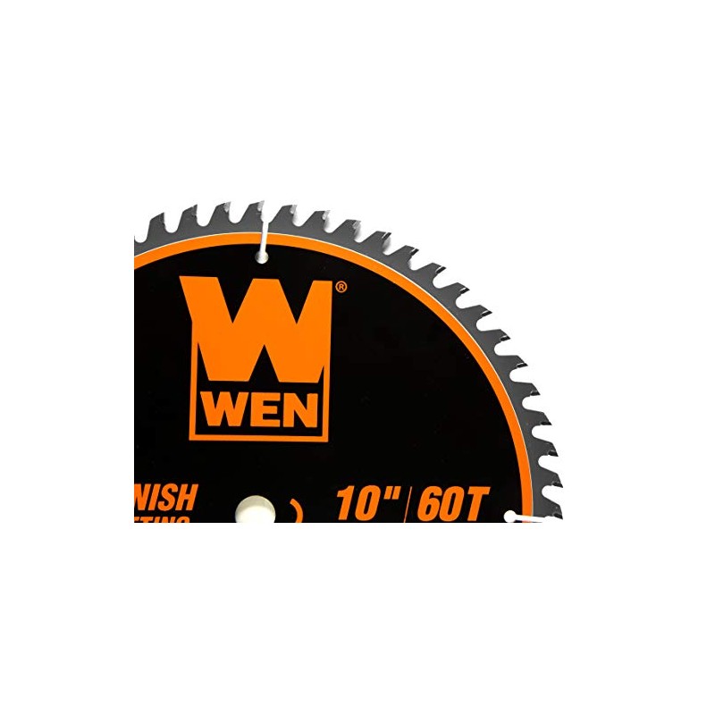 WEN BL1060 10-Inch 60-Tooth Fine-Finish Professional Woodworking Saw Blade for