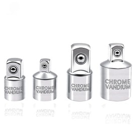 Dianrui 4 PCS Socket Adapter Set, 3/8 to 1/2 Socket Adapter, 3/8 to 1/4 Square Ratchet Reducer Sets for Automotive and Construction