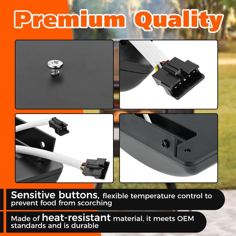 TEENGSE 9907100008 Smoker Thermostat Digital Control Panel Kit, Top Controller