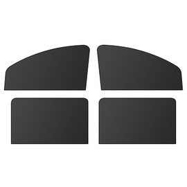 Pack of 4 Car Sun Shades, Magnetic Car Sun Shade, Sun Protection, Insulated Privacy Car Curtains, Side Window Sunshade, Black Car Window Covers