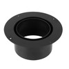 Teqooza 4" Duct Connector, 100mm Diameter Black Plastic Straight Pipe