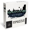 Chicago, Illinois, Vector City Skyline (1000 Piece Puzzle, Challenging Jigsaw