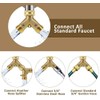2 Way Heavy Duty Brass Garden Hose Connector Tap Splitter