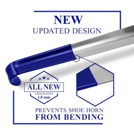 Shoe Horn Long Handle for Seniors - Long Handled Shoe Horn for Boots and Shoes - Long Metal Shoe Horn for Women, Men & Kids - Extra long Shoes Horn, Metal Shoe Horn Long Handle, Shoe Spoon Long Handle