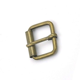 Trimming Shop 25mm quadratische Metallschnallen aus Bronze für Schuhe, Stiefel, Taschen & Accessoires, Lederhandwerk, Gurtband - robust, leicht, 2er Pack