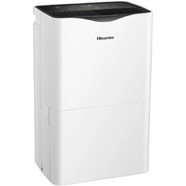 Hisense 50 Pint Dehumidifier 300 sq. ft Slide-out Bucket with Easy-carry Handle, 3 Speeds (Lo, Hi, Auto), Up to 4500 sq ft., Auto shut-off, Quiet 48 dB, 115v, - DH5023KP (Renewed)