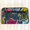 Vera Bradley RFID Turnlock Wallet Falling Flowers Large Green NWT
