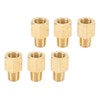 6PCs Brass Pipe Fitting Adapter 1/8 BSPT Female NPT Vehicle