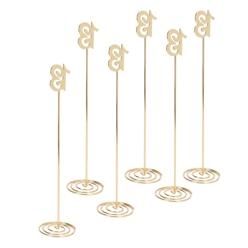 6pcs Metal Wedding Table Numbers Rust Prevention Thickened Tall Table