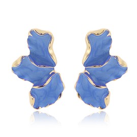 Petal Earrings for Women Unique Flower Earrings Stainless Steel Petal Earrings Large Flower Earrings Trendy Statement Earrings Jewelry Gifts for Women