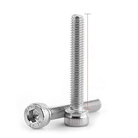 Walfront 100 Pcs M3 Stainless Steel Hex Socket Cap Head Screw Bolts Tool Kit with Plastic Bags