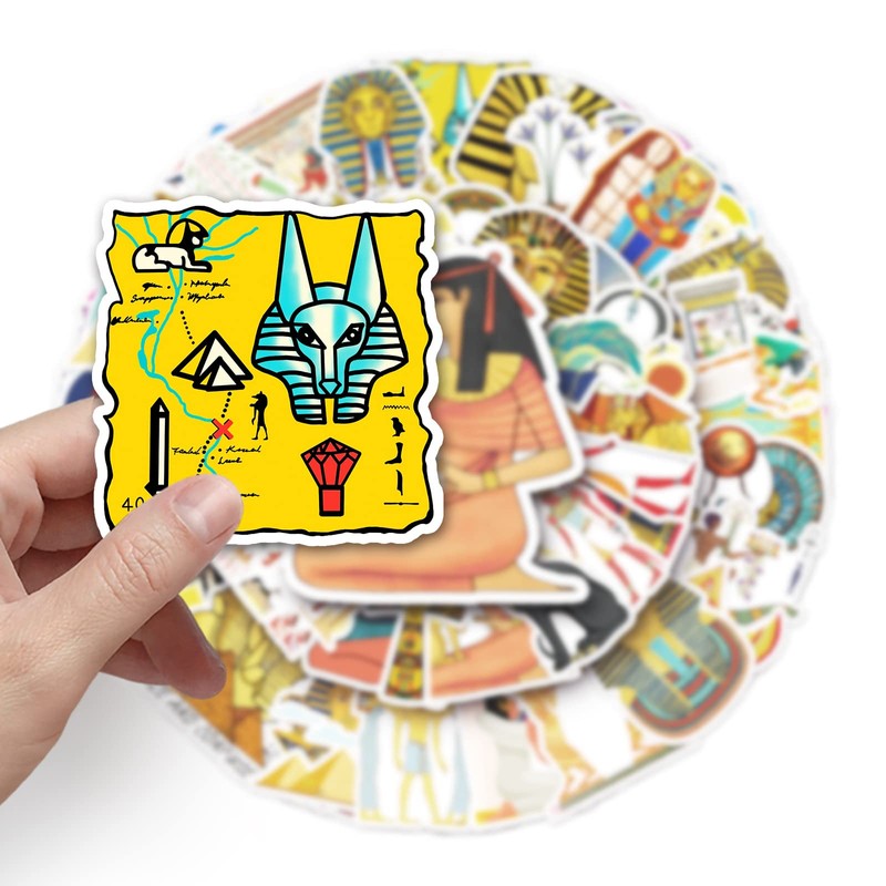 Egypt Sticker Set 50 Pieces Cute Decoration for Car Laptop