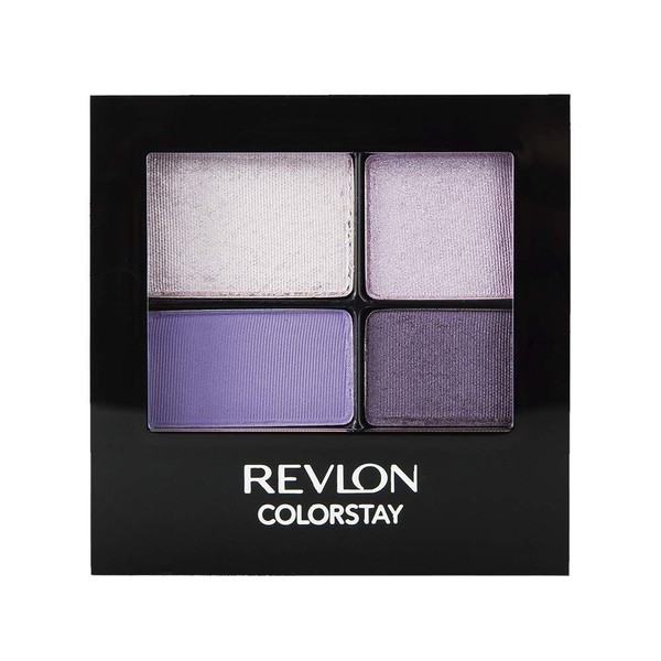Revlon ColorStay 16 Hour Eyeshadow Quad with Dual-Ended Applicator Brush, Longwear, Intense Color Smooth Eye Makeup for Day & Night, Seductive (530), 0.16 oz