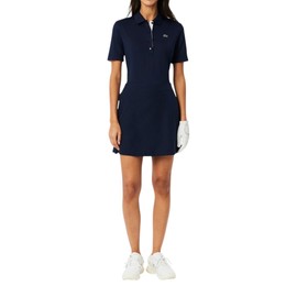 Lacoste Women's Sport Ultra Dry Golf Skirt with Liner, Navy Blue/Navy Blue, 4