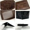 FashionBerry Men's Compact Wallet, Short Wallet, Genuine Leather, Embossed Dragon,