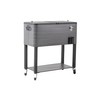 Sunjoy Cooler, Gray Wood Grain Finish, 80 Quart/20 Gallon Capacity