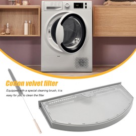 VIKKSAER WE03X23881 GTD42EASJ2WW Dryer Lint Filter Screen with Cleaner Brush, Replacement for GE/Hotpoint GTD42EASJ2WW GTD33EASK0WW GTX22EASK0WW GTD65GBSJ3WS, Replaces 4476390, PS11763056 (1)