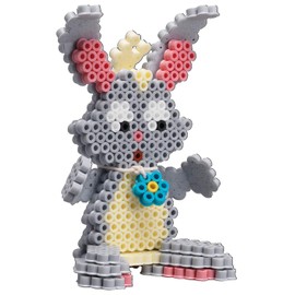 Hama Perlen 3247 Geschenk-Set 3D Fuchs und Hase mit ca. 2.500 bunten Midi Bügelperlen mit Durchmesser 5 mm, Motivvorlage und Stiftplatte, inkl. Bügelpapier, kreativer Bastelspaß für Groß und Klein