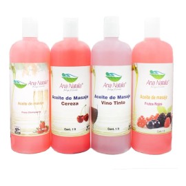 Aceites De Masaje Spa Ana Natalia Kit 4 Pz/1lt Aromas Varios