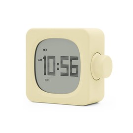 Nyikas Alarm Clock Dual Alarms with Calendar, Volume Control, Nightlight and Snooze for Heavy Sleepers, Bedroom, Gifts for Kids Teens(Yellow)