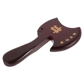 CORHAD Wooden Carved Axe Pendant Feng Shui Amulet DIY Keychain Ornament Traditional Decor for Home