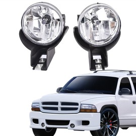 labwork 1 Pair Fog Lights Assembly Replacement for Dakota 1997-2000 Durango 1998-2000 Clear Lens with Bulbs Driving Fog Light Lamp 55076793 55076792