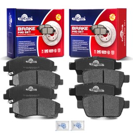 YXPCARS Front and Rear Ceramic Disc Brake Pads Set Replacement for Honda Ridgeline 2006 2007 2008-2011, for Acura Tl 2009 2010 2011 2012 2013 2014