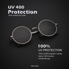 KALIYADI Round Polarized Sunglasses for Men Women Retro Metal Hippie