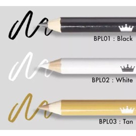 Red By Kiss The Barber's Line-up Pencil with Sharpener  3 - PENCIL's  ( WHITE BLACK TAN )