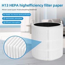 311i+ Max Filter Compatible with Blueair Blue Pure 311i+ Max Air Purifier, H13 Activated Carbon Air Filter,part F3MAX+ 2 Pack