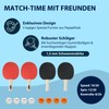 HUDORA Tischtennis Set Friends - hochwertiges Tischtennisschläger Set mit 4
