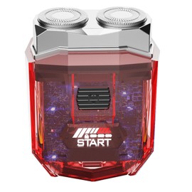 Cyberpunk Mini Electric Shaver, Portable Electric Razor for Men, Travel Shaver with Smart Display, IPX7 Waterproof, Wet & Dry Shaving, Rechargeable Cordless Rotary Shaver for Home, Office, Car, Gifts