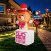 InfleasJoiy 4FT Outdoor Inflatable Decoration with LED Lights, Holiday Celebration