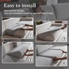 OHSIO OHSIO Sectional Couch Covers, Wear Resistant Stretch Sofa Covers
