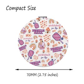 FAADBUK Pickleball Lover Gift Pickleball Player Gift Coach Gifts Pickleball Girl Makeup Mirror for Her (Pickleball Mirror)