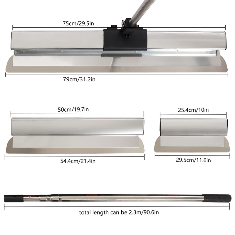 Skimming Blade Set, Stainless Steel Drywall Tool Plastering Set with