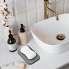 Xzeemo Set of 2 Soap Dish Set, Diatomaceous Earth Soap