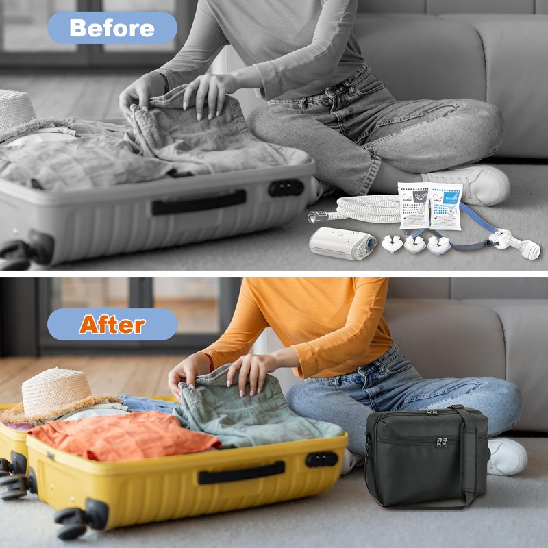 Beautyflier Travel Bag Compatible with ResMed AirMini CPAP Machine and
