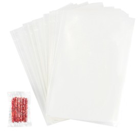 100 PCS Vacuum Food Sealer Bags, 10X15cm Vacuum Sealer Bags Commercial Grade Clear Vac Pack Bag Pre-Cut Bag Freezer Storage Heat Seal Bags Great for Food Storage Meal Prep Sous Vide Cooking