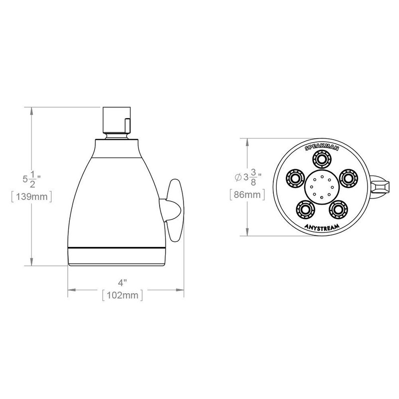 Speakman S-2005-H-E2 Hotel Anystream Shower Head for Stylish Bathroom Décor,