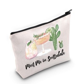 JNIAP Scottsdale Trip Makeup Pouch Desert Adventure Bachelorette Party Gift Meet Me in Scottsdale (Scottsdale)