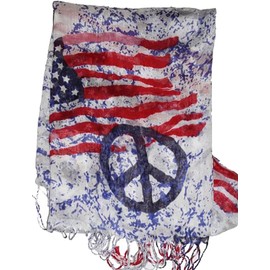 Belle Donne- US Flag Scarf Women Fashion Patriotic Scarves - American US Flag - Blue