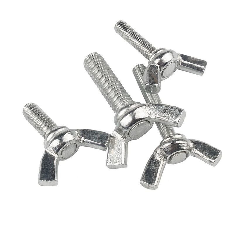 10 Pcs M8 Carbon Steel Zinc Plating Wing Butterfly Screws