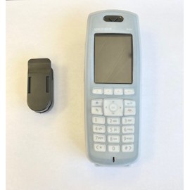 Silicone Case for Spectralink 8440 with Swivel/ratcheting Belt Clip *Improved* (Clear)